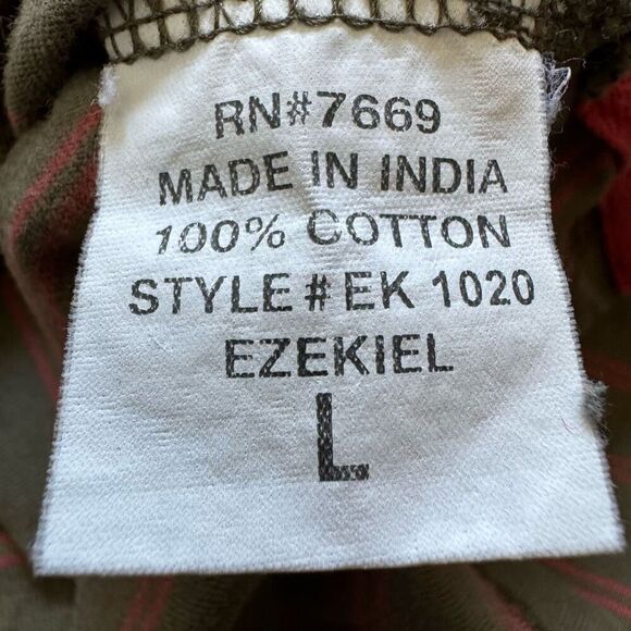 Ezekiel Men’s Striped Polo Shirt Size Large 100% Cotton Small Logo Essential - Picture 9 of 15